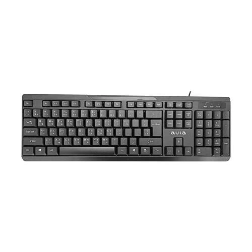 AULA AK205 Wired Black Keyboard with Bangla
