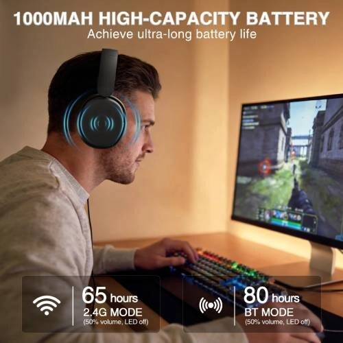 Aula G7 Pro Wireless Black Gaming Headset - 2