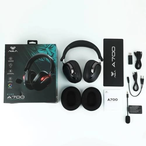 AULA A700 Wireless Gaming Headset - Black  - 3