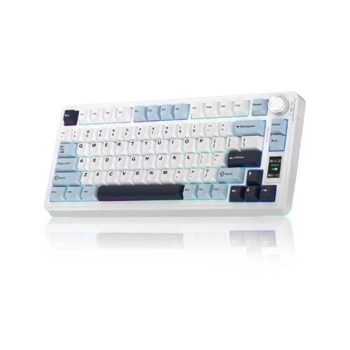 AULA S75 Pro Knob White & Blue Mechanical Keyboard
