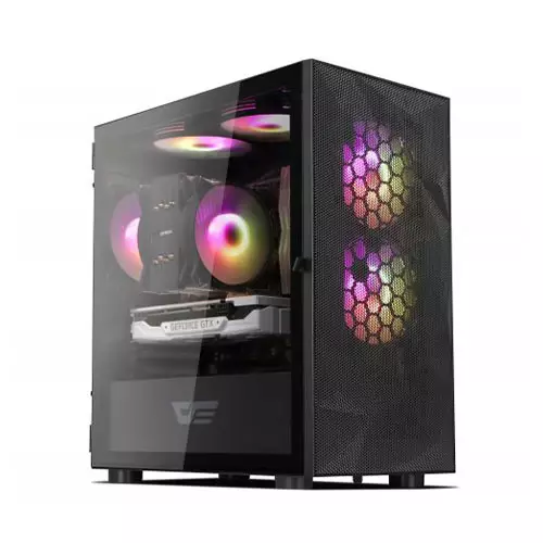 Aigo DarkFlash DLM21 MESH Tower Tempered Glass Micro-ATX Case-gallery-1