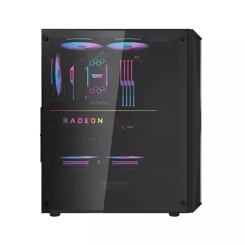 Aigo DarkFlash DK352 PLUS Tempered Glass ATX Case (Black)-gallery-1