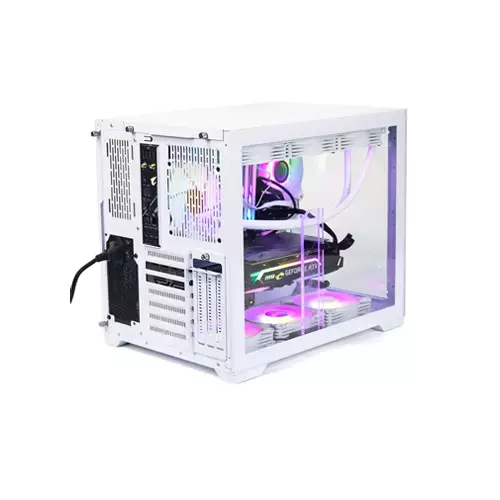 AIGO DARKFLASH C305 TEMPERED GLASS ATX GAMING CASE (White) - 1
