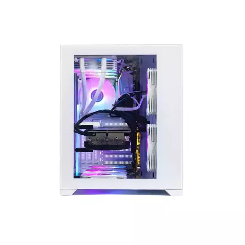 AIGO DARKFLASH C305 TEMPERED GLASS ATX GAMING CASE (White)-gallery-2