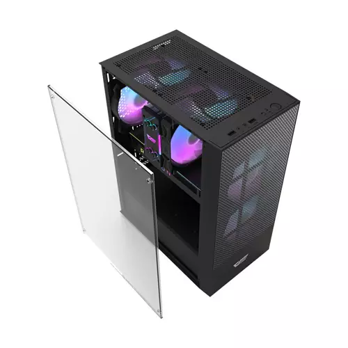 AIGO DARKFLASH A290 TEMPERED GLASS ATX CASE (BLACK)-gallery-5