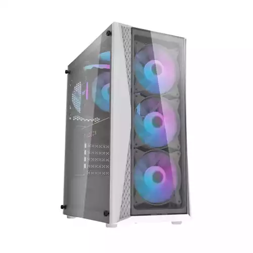 Aigo DarkFlash DK352 PLUS Tempered Glass ATX Case (WHITE)