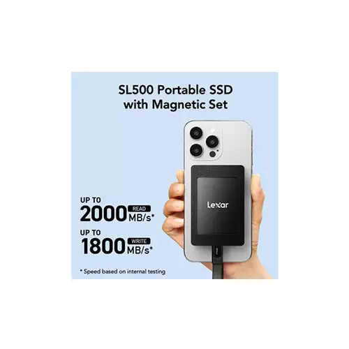 Lexar SL500 1TB USB 3.2 Gen 2 Portable SSD with Magnetic Set - 1