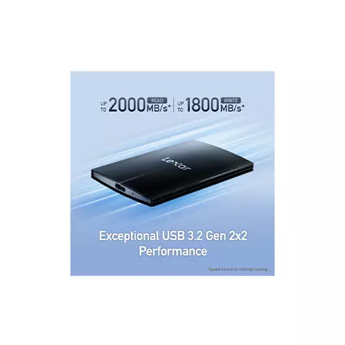 Lexar SL500 2TB Portable SSD - Black - 2