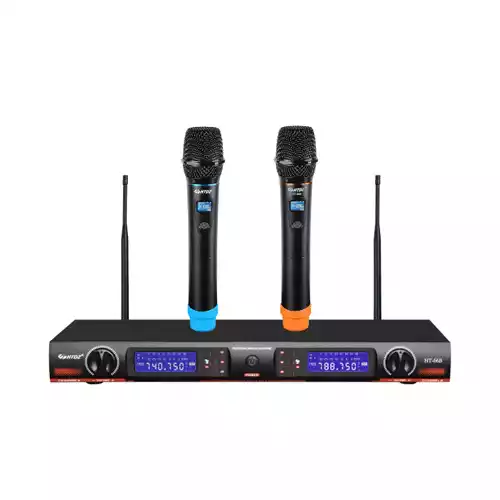 HTDZ HT-66B UHF Wireless System Microphone (1 Hand + 1 Tie or 2 Hand)