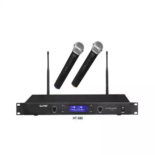 HTDZ HT-580 Wireless Microphone System (1 Hand + 1 Tie or 2 Hand)