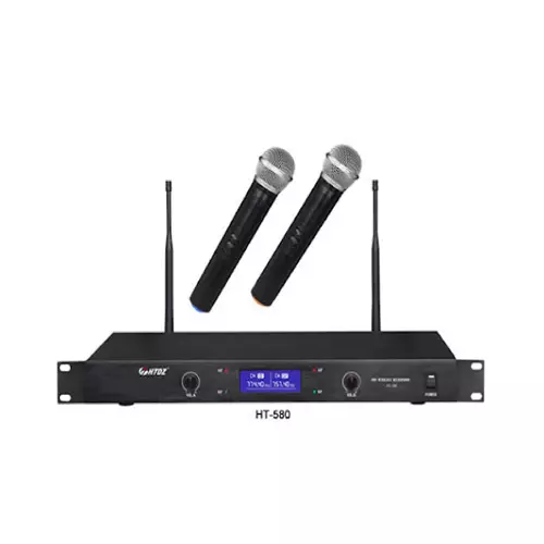 HTDZ HT-580 Wireless Microphone System (1 Hand + 1 Tie or 2 Hand)