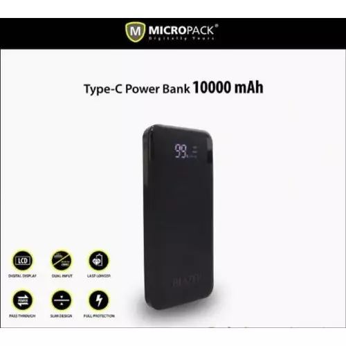 Micropack Blazer Lite PB-10KL 10000mAh Dual USB Type-C Power Bank-gallery-2