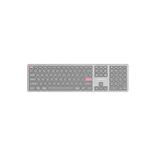 Micropack K-310W 2.4G+Bluetooth Rechargeable Wireless Keyboard (Gray)