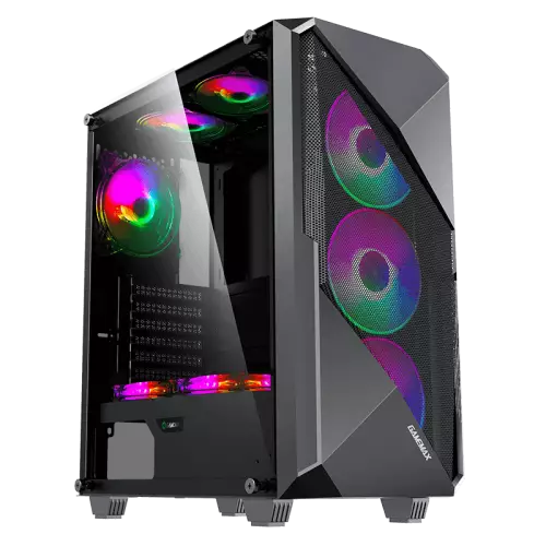 Gamemax Revolt 3606 Tempered Glass ATX ARGB Gaming Case (Black)