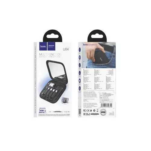 Hoco U114 Treasure Box Storage Multi Functional Charging Data Cable Set-2