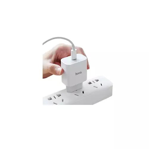 Hoco C76A Speed source PD3.0 EU Type-C output set White Wall charger with cable - 3