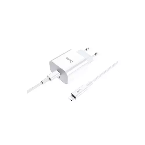 Hoco C76A Speed source PD3.0 EU Type-C output set White Wall charger with cable-1