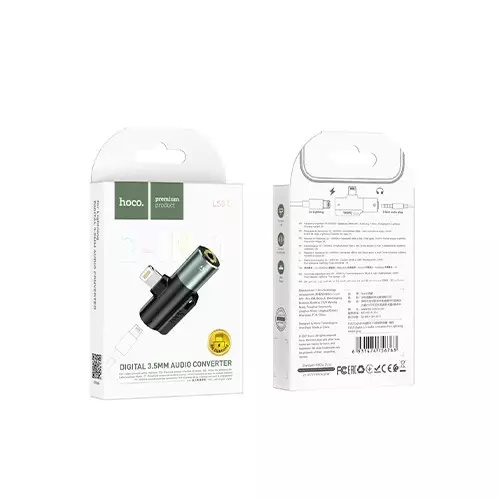 Hoco LS32 Lightning 2-in-1 Digital 3.5 Audio Converter - 2