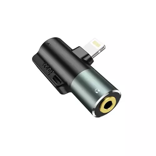 Hoco LS32 Lightning 2-in-1 Digital 3.5 Audio Converter-gallery-1