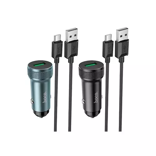 Hoco Z49A 18W Fast Charging Car Charger with Type C - 3