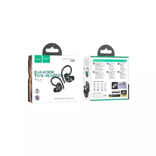 Hoco EQ8 In-Ear True Wireless Bluetooth Black Earbuds-2