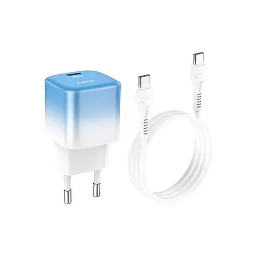 Hoco C101A 20W PD Charger Adapter with Type-C Cable - 1