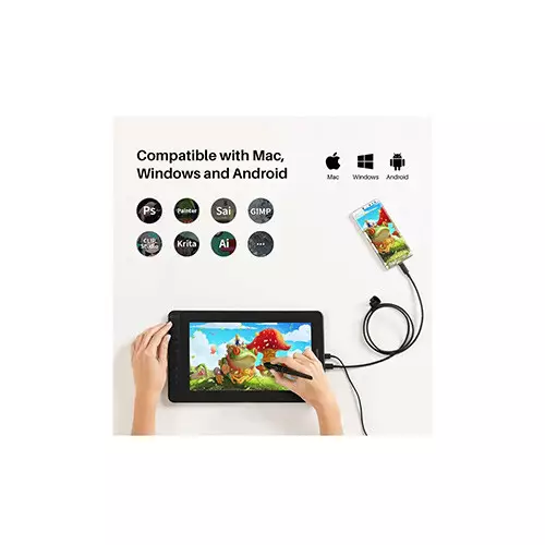 Huion GS1161 Kamvas 12 11.6 Inch Creative Pen Display Android Graphics Tablet-gallery-1