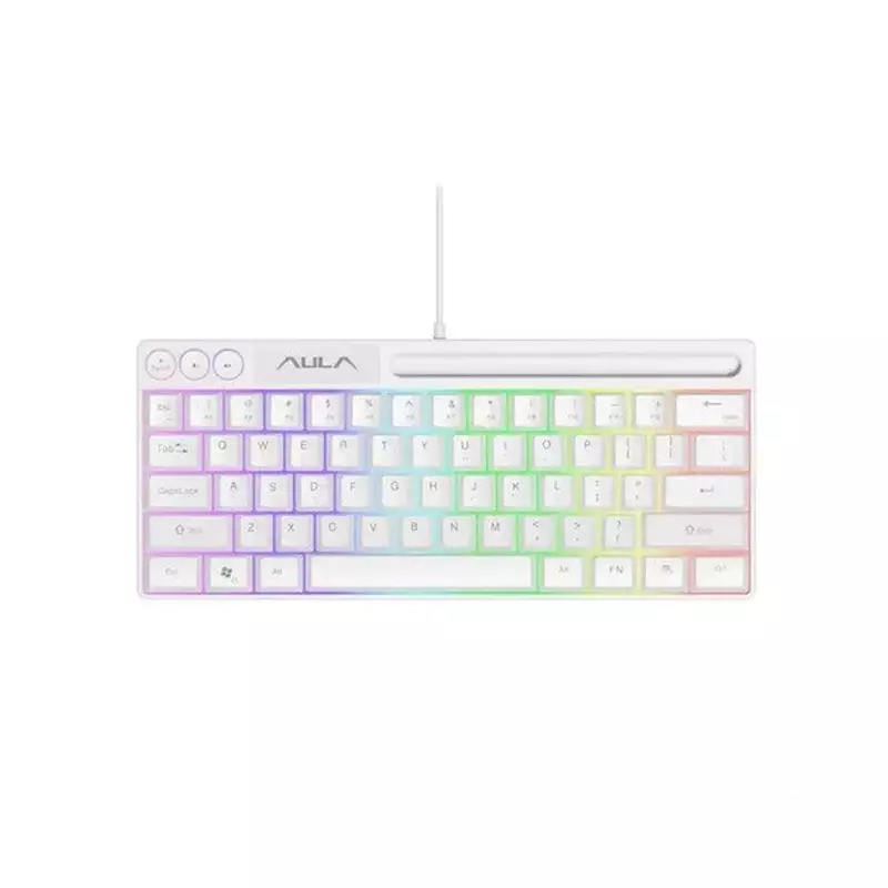AULA WIND F3061 MEMBRANE RGB TKL WIRED SILICONE KEYBOARD