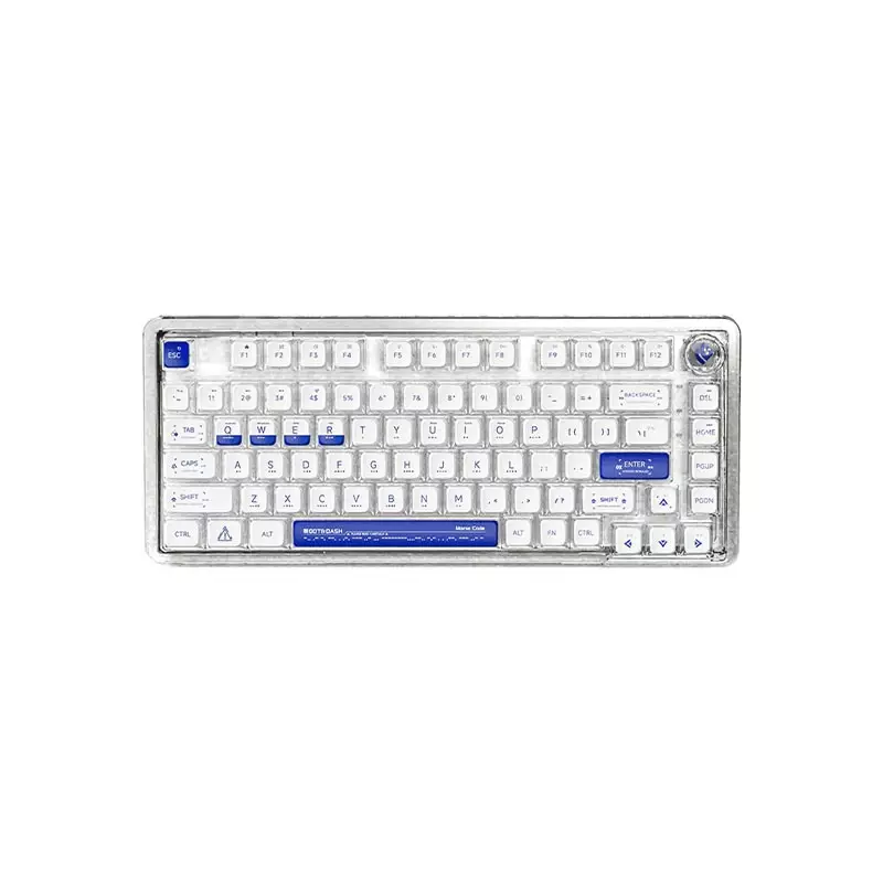 AULA SOLAKAKA K81 87-KEYS RGB BACKLIT TRI-MODE WIRELESS GAMING MECHANICAL KEYBOARD ICE CRYSTAL SWITCH