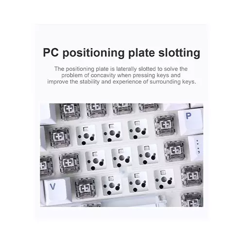 AULA F87 RGB T-Mode Mechanical Keyboard (White) - 1