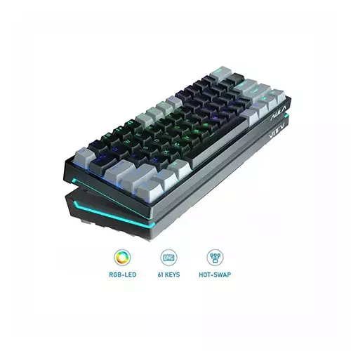 Aula F3261 RGB Hot Swap Blue Switch Wired Mechanical Gaming Keyboard (Gray Black)-3
