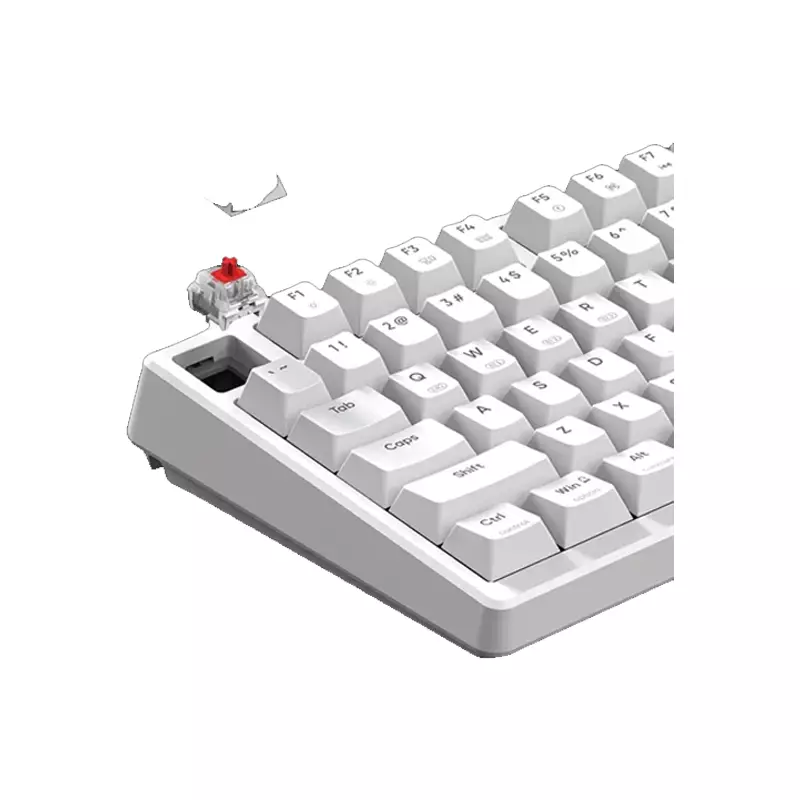 MONKA 3098 PRO TRI MODE RGB BROWN SWITCH HOTSWAPPABLE WHITE MECHANICAL KEYBOARD - 1