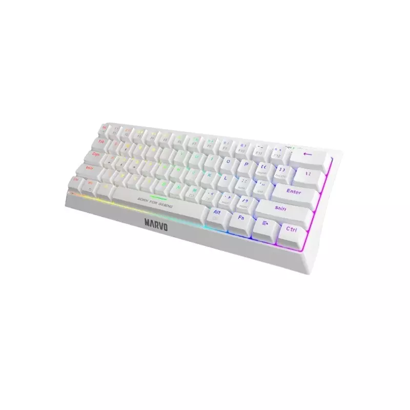 Marvo KG962G WH EN-R Wired Red Switch Mechanical Gaming Keyboard (White) - 1