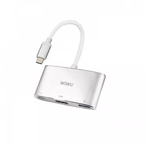 WiWu Alpha C2H 3 in 1 USB Type-C Hub