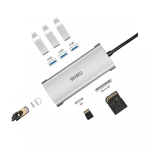WiWU Alpha 631STR 6-in-1 Type-C Multi-function Hub Adapter-2