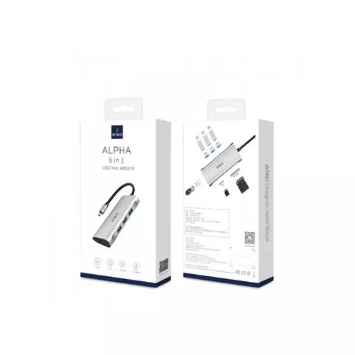 WiWU Alpha 631STR 6-in-1 Type-C Multi-function Hub Adapter - 3