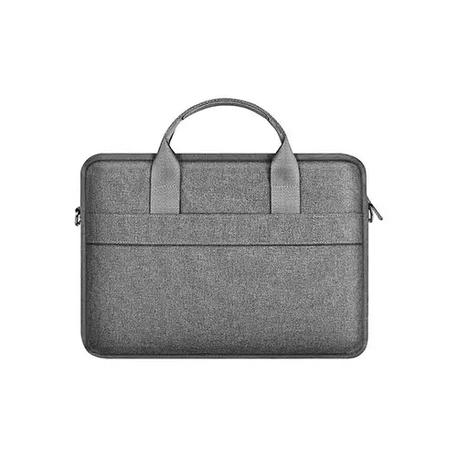 WIWU Minimalist 15.6-inch Gray Laptop Bag with Detachable Shoulder Strap