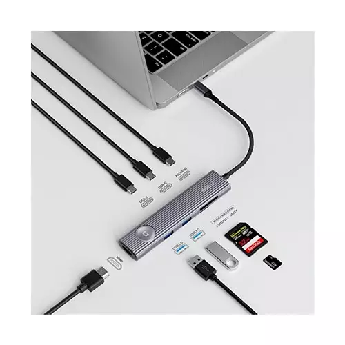 WiWU Traveling Series Wi-HB001 8 in 1 Docking Station - 2
