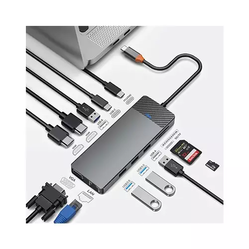WiWU Linker 12 in 1 Type C hub USB C Docking Station-gallery-3
