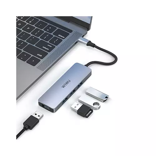 WiWU Alpha A440 4-in-1 USB Type-C Hub - 2