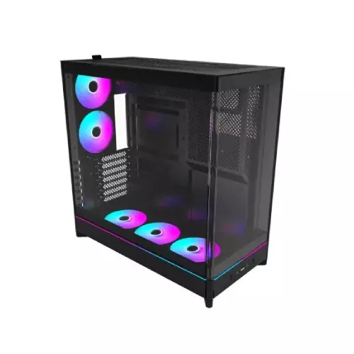 Montech HS02 PRO ATX Mid Tower Desktop Gaming Case (Black)-gallery-3