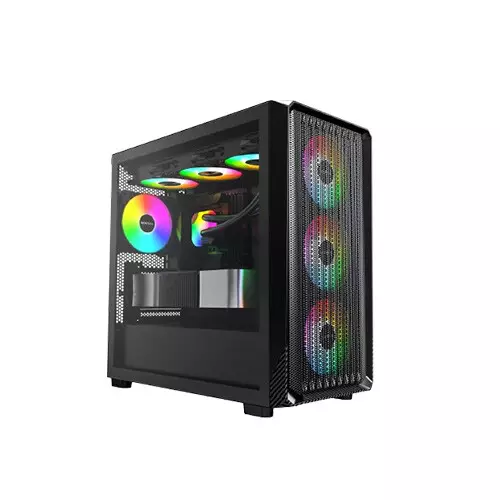 Montech X5M ARGB Mid-Tower Micro-ATX Gaming Case (Black)