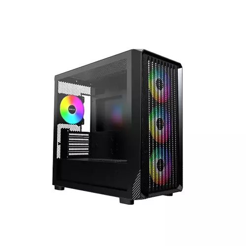 Montech X5M ARGB Mid-Tower Micro-ATX Gaming Case (Black)-gallery-5