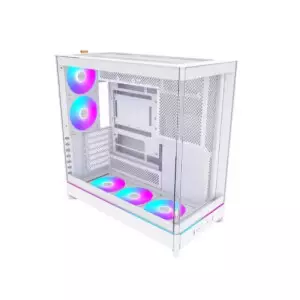 Montech HS02 PRO ATX Mid Tower Desktop Gaming Case (White)