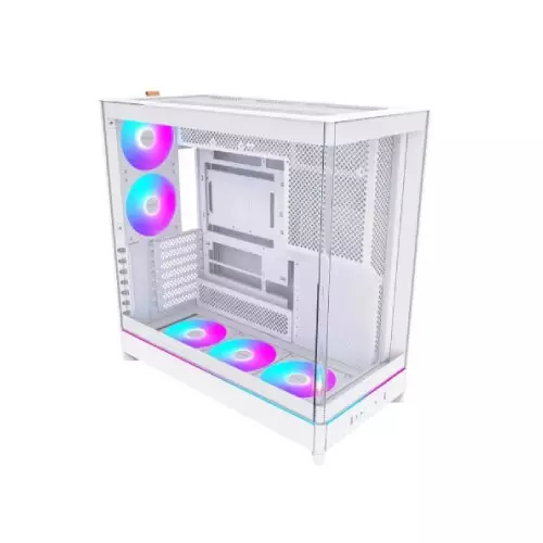 Montech HS02 PRO ATX Mid Tower Desktop Gaming Case (White)