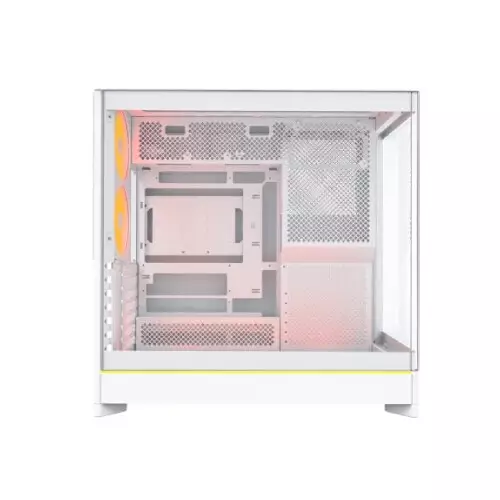 Montech HS02 PRO ATX Mid Tower Desktop Gaming Case (White)-gallery-2