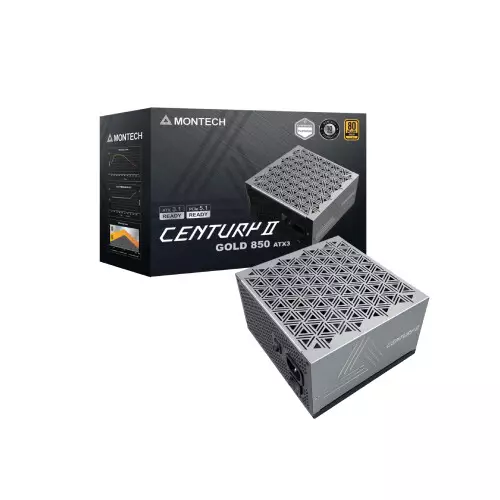 Montech CENTURY II 850W ATX 3.1 Fully Modular 80+ Gold Certified Power Supply