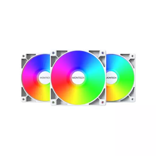 Montech GF120 ARGB PWM 3 in 1 Pack 120mm Casing Fan (White)-gallery-2