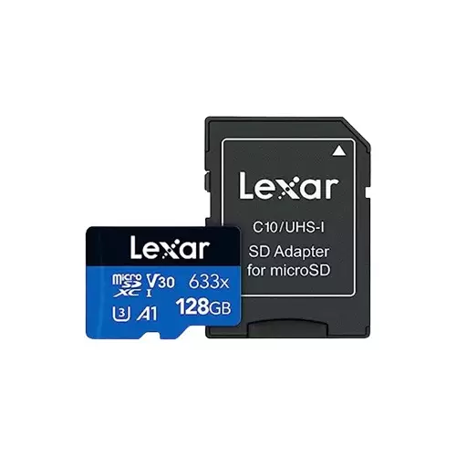 Lexar 633x High-Performance 128GB microSD Memory Card with Adapter