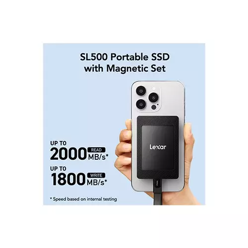 Lexar SL500 1TB USB 3.2 Gen 2 Portable SSD with Magnetic Set-gallery-1